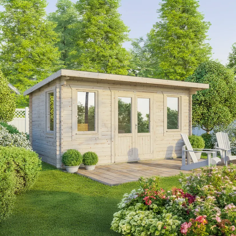 Pent Classic Log Cabin timber garden building