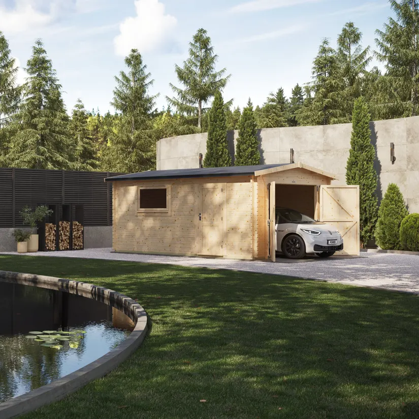 Apex Log Cabin Garage timber garden building