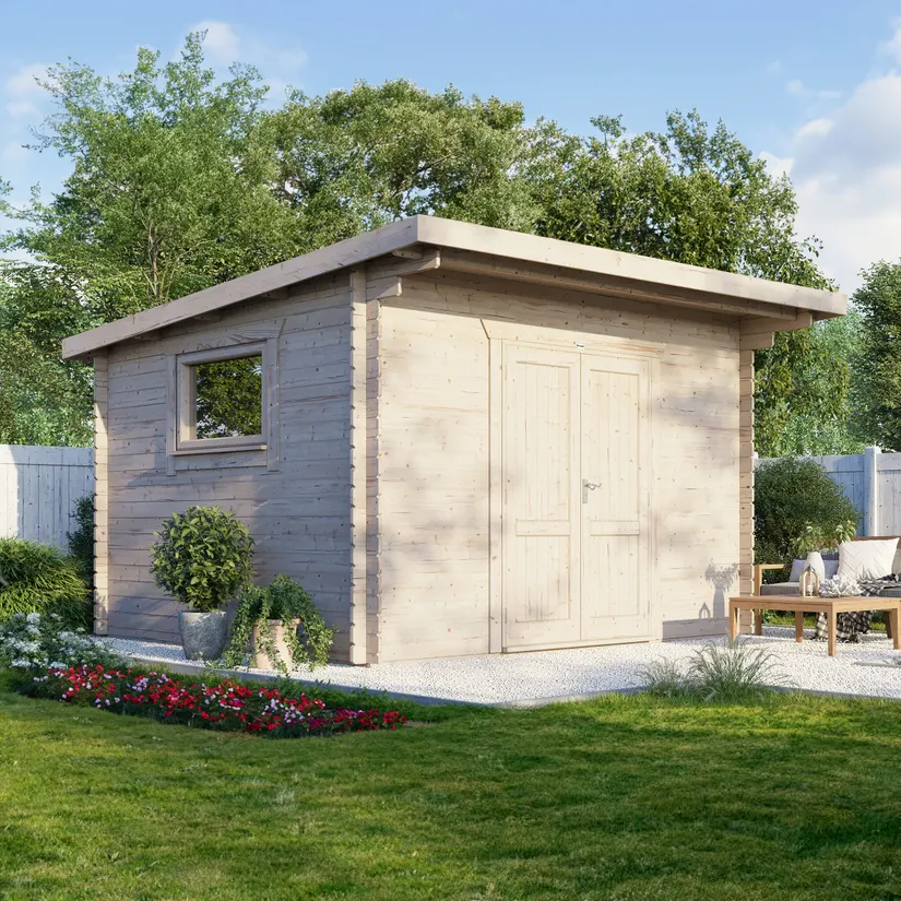 Pent Workshop Log Cabin timber garden building